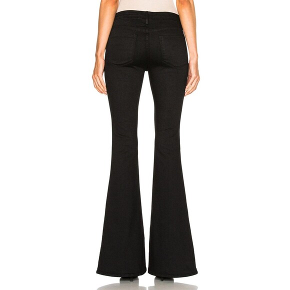 FRAME Le Bell Flare Jeans in Vian Black Size 29 - Picture 3 of 15